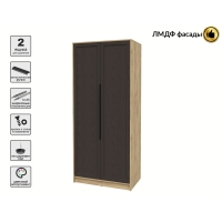 Шкаф распашной Тренд КТ-Ш2 (Дуб золотой ЛДСП/ Дуб английский ЛМДФ) Ш918 В2128 Г547